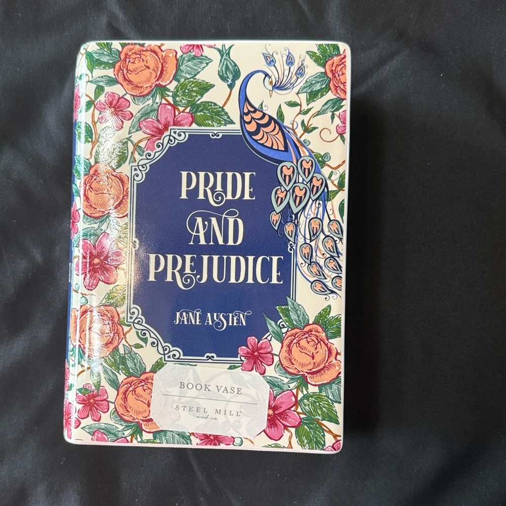Pride and Prejudice Floral Book Vase - Multicolor